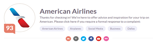 Klout american airlines